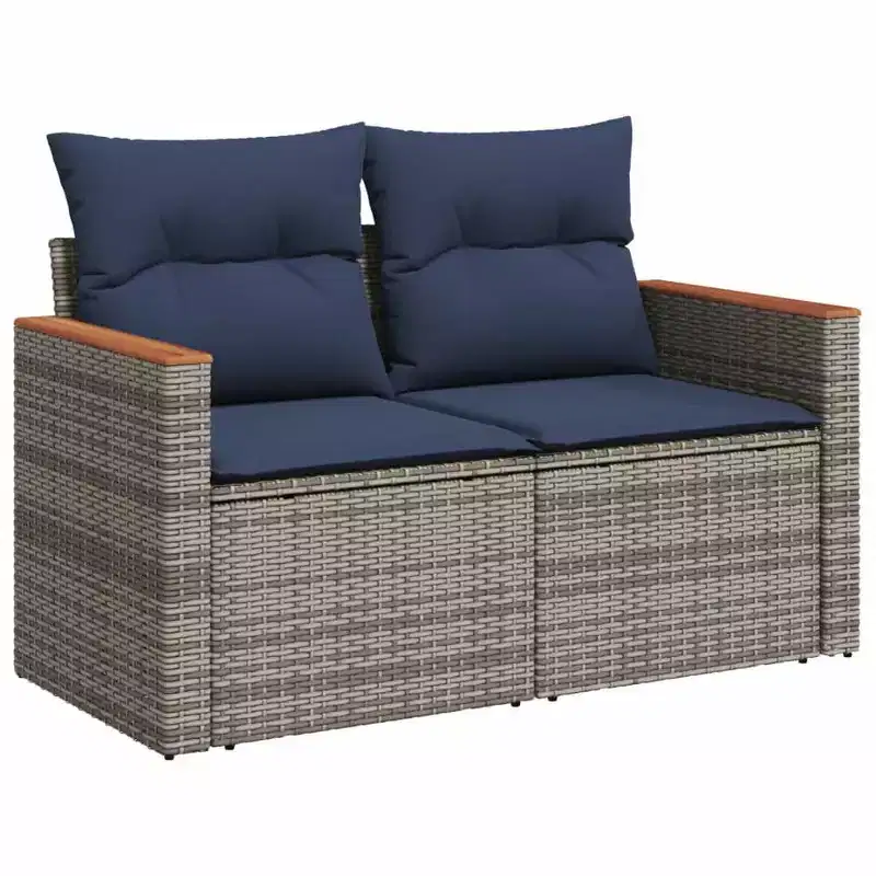 vidaXL Salon de jardin 10 places avec coussins en résine tressée, canapé d'extérieur modulaire, plusieurs couleurs et modèles