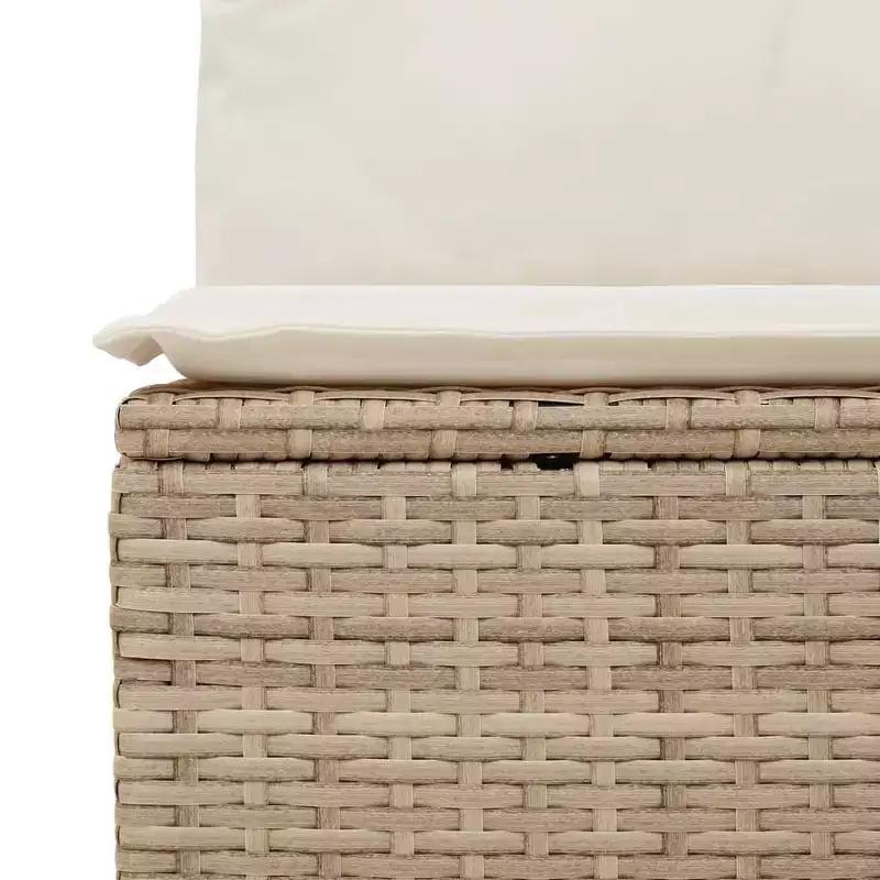 vidaXL Salon de jardin modulaire spacieux avec coussins amovibles