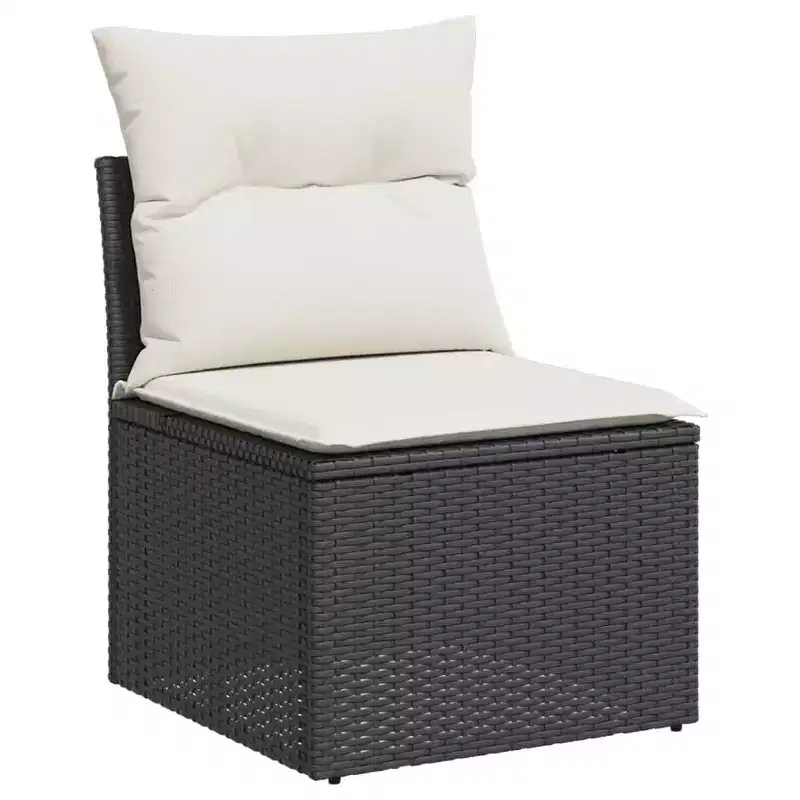 vidaXL Salon de jardin modulaire spacieux avec coussins amovibles