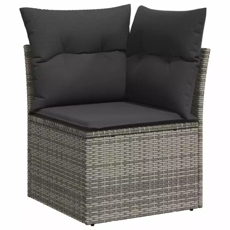 vidaXL Salon de jardin modulaire spacieux avec coussins amovibles