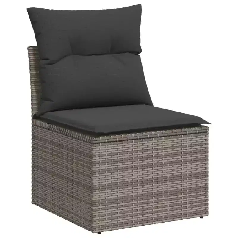 vidaXL Salon de jardin modulaire spacieux avec coussins amovibles