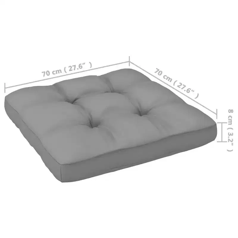 vidaXL Ensemble de meubles de patio 9 pièces Canapé de section extérieur en bois de pin massif - Naturel avec coussin