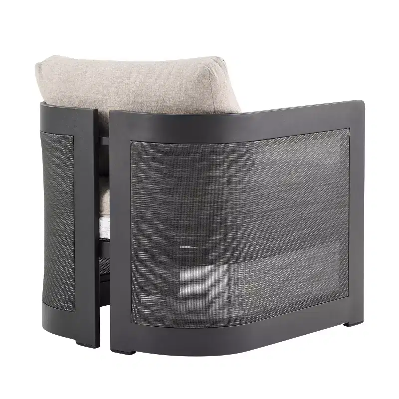 Ensemble de conversation d'extérieur moderne 5 pièces Christopher Knight Home Mah en aluminium avec table basse ronde à lattes en bois d'acacia