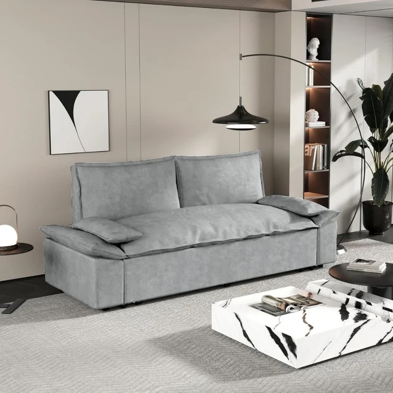 Divano letto 2 posti colore grigio 185x85x85H Belly