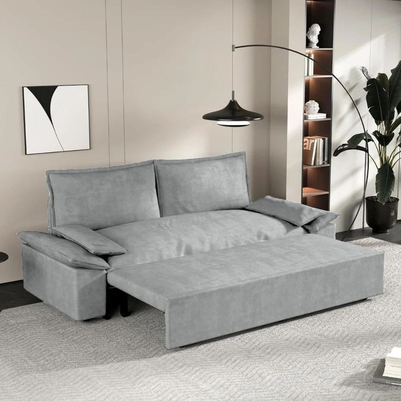 Divano letto 2 posti colore grigio 185x85x85H Belly