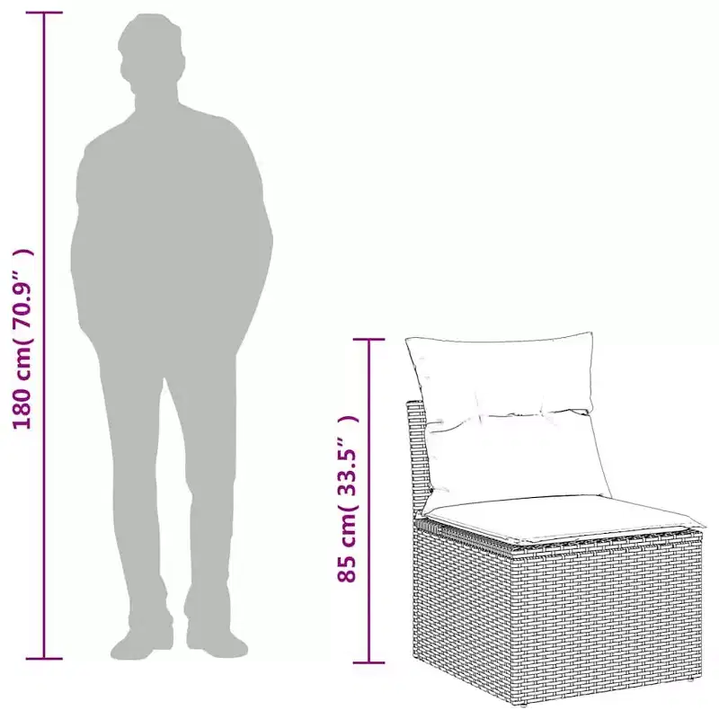 vidaXL Ensemble de canapés de jardin 5 pcs avec coussins en résine tressée