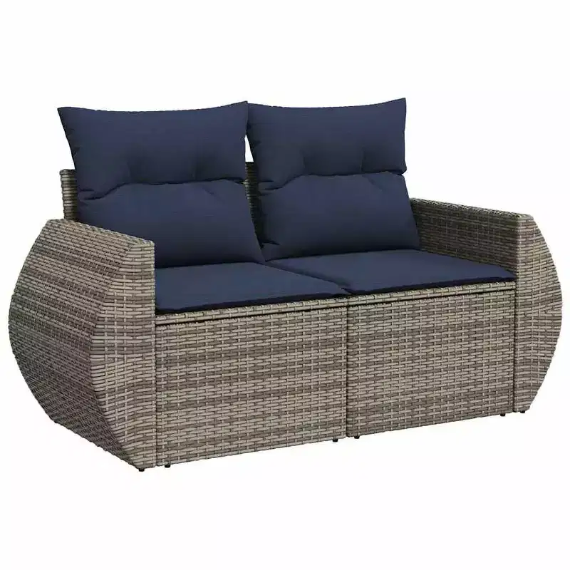 vidaXL Ensemble de canapés de jardin 5 pcs avec coussins en résine tressée