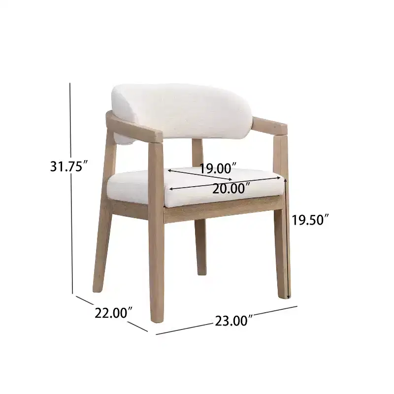 Ensemble de salle à manger rembourré Christopher Knight Home Ambessa moderne 7 pièces en bois d'hévéa