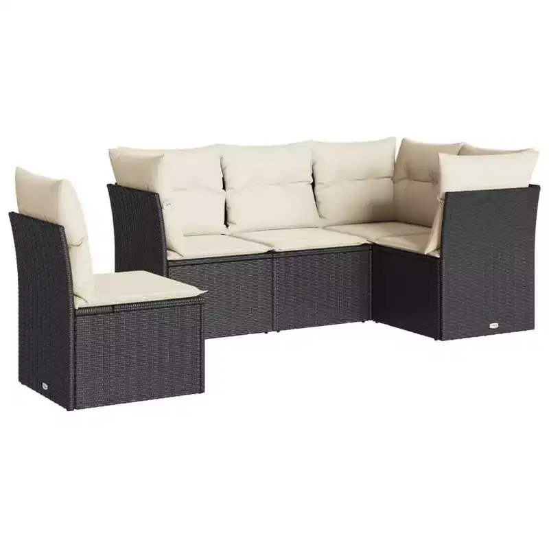 vidaXL Salon de jardin 6 pièces avec coussins en résine tressée – Plusieurs coloris et modèles au choix