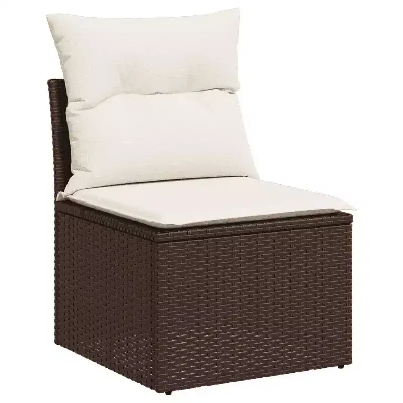 vidaXL Salon de jardin 6 pièces avec coussins en résine tressée – Plusieurs coloris et modèles au choix