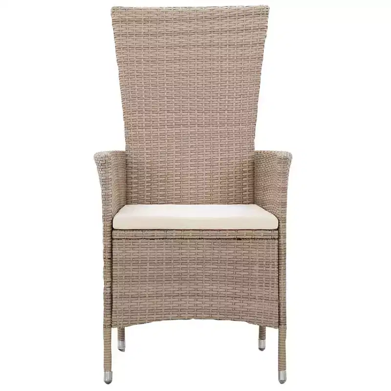 vidaXL Ensemble de salle à manger Beige, Blanc crème