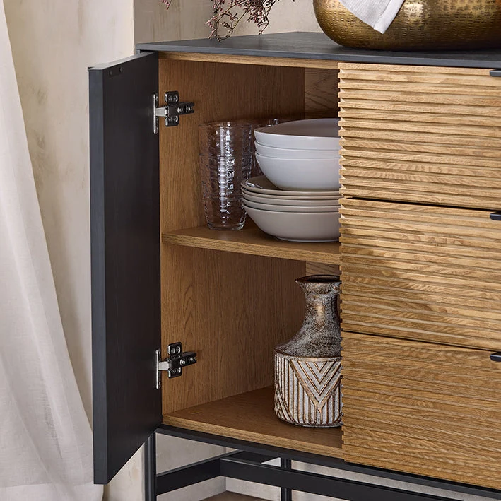 SoBuy | Sideboard | Flurschrank | Küchenschrank | Aufbewahrungsschrank | TV-Schrank | HFSB02-SCH