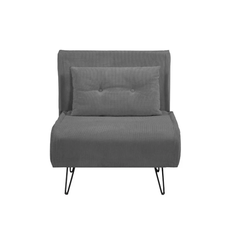 Poltrona letto senza braccioli colore grigio scuro Quarzo