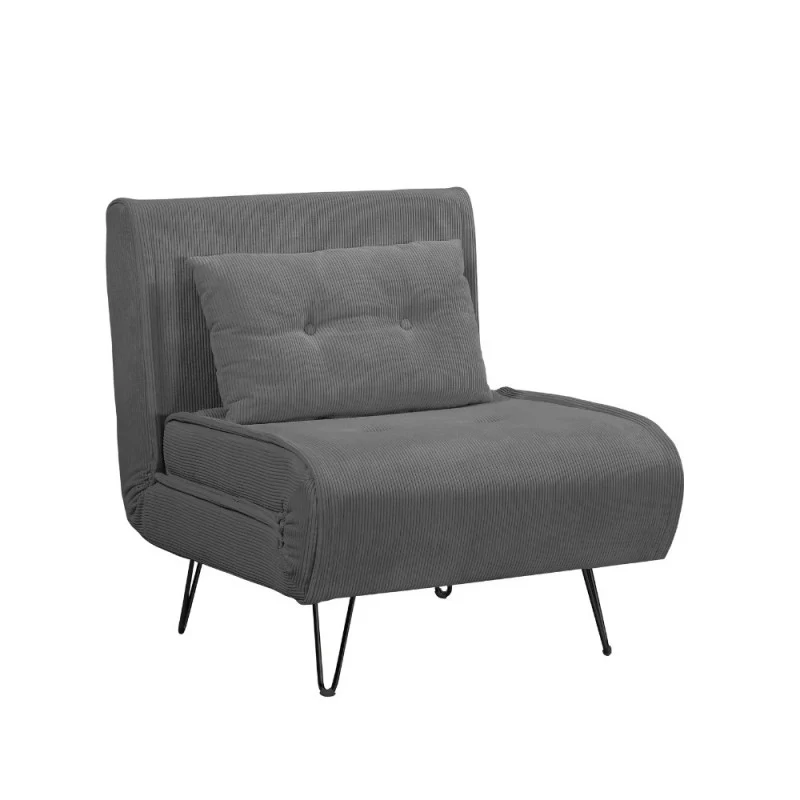 Poltrona letto senza braccioli colore grigio scuro Quarzo