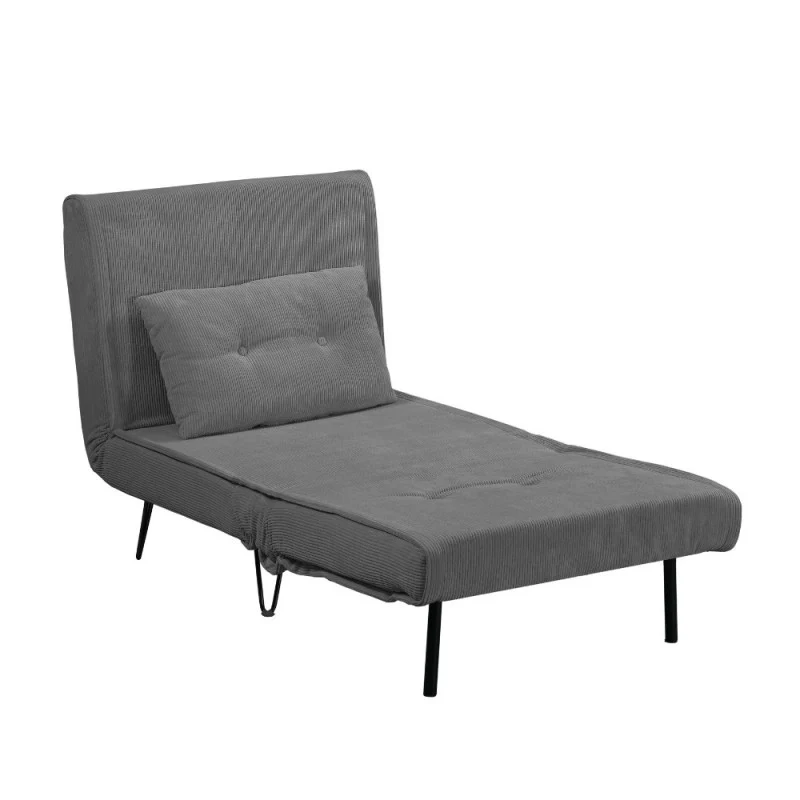 Poltrona letto senza braccioli colore grigio scuro Quarzo
