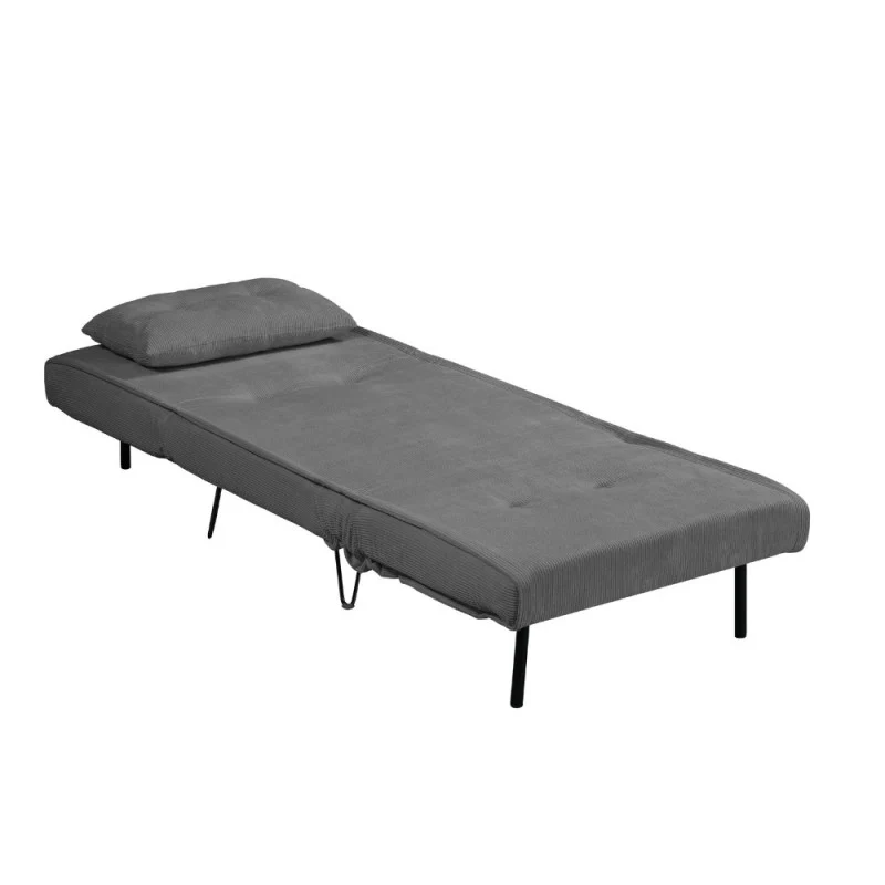 Poltrona letto senza braccioli colore grigio scuro Quarzo