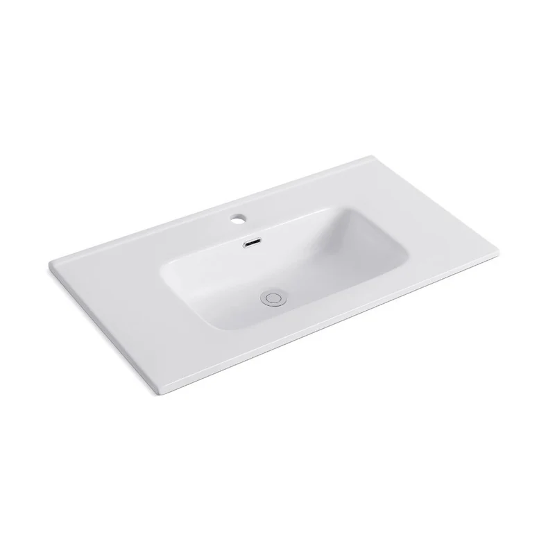 Lavabo da appoggio 1 vasca in ceramica bianco lucido 91x46,5 LAV9090S