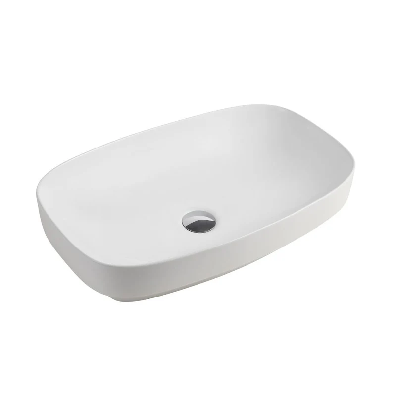 Lavabo da appoggio 1 vasca in ceramica 60x38 colore bianco lucido LAV43560