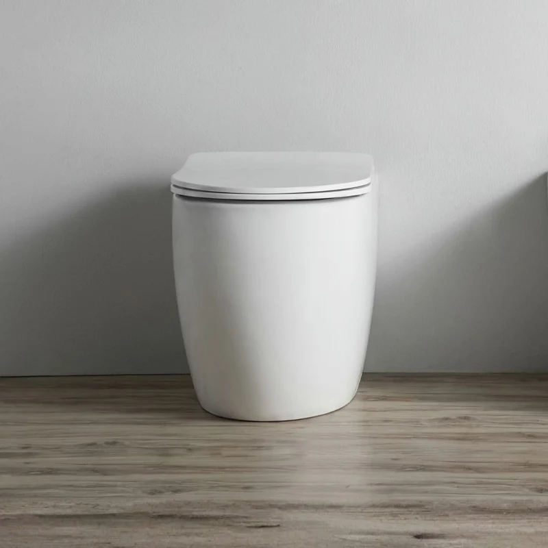 WC filo muro a pavimento in ceramica colore bianco lucido FT53A