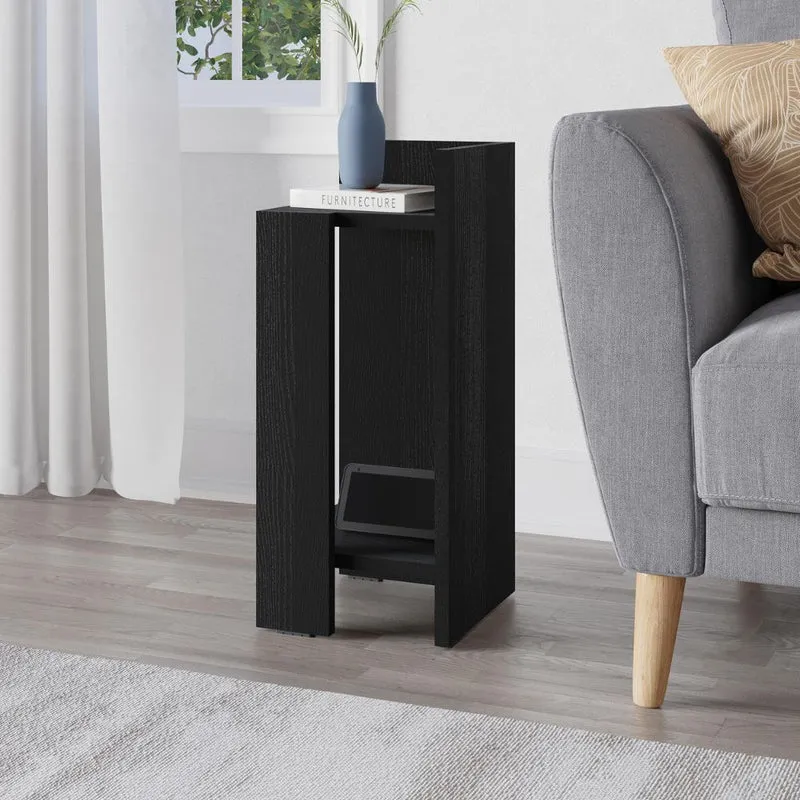 Tavolino comodino 25x27x60h destro colore nero Elos