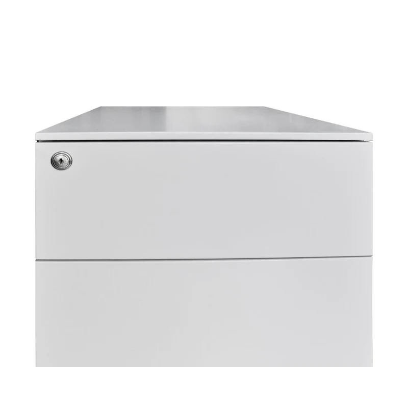 Cassettiera ufficio in ferro con ruote 3 cassetti colore grigio chiaro ESMC03
