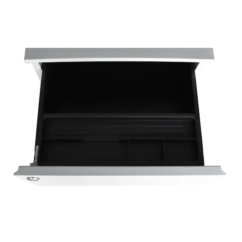 Cassettiera ufficio in ferro con ruote 3 cassetti colore grigio chiaro ESMC03