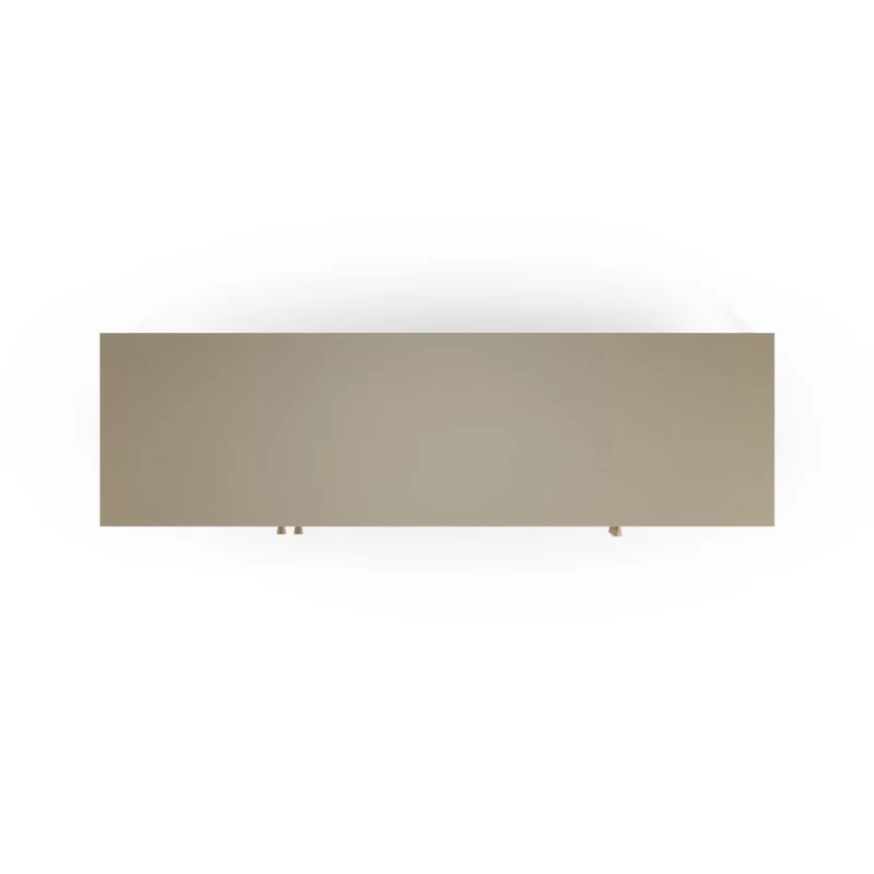 Credenza in metallo con 2 ante e 3 cassetti 140x40x90H colore sabbia Fayna