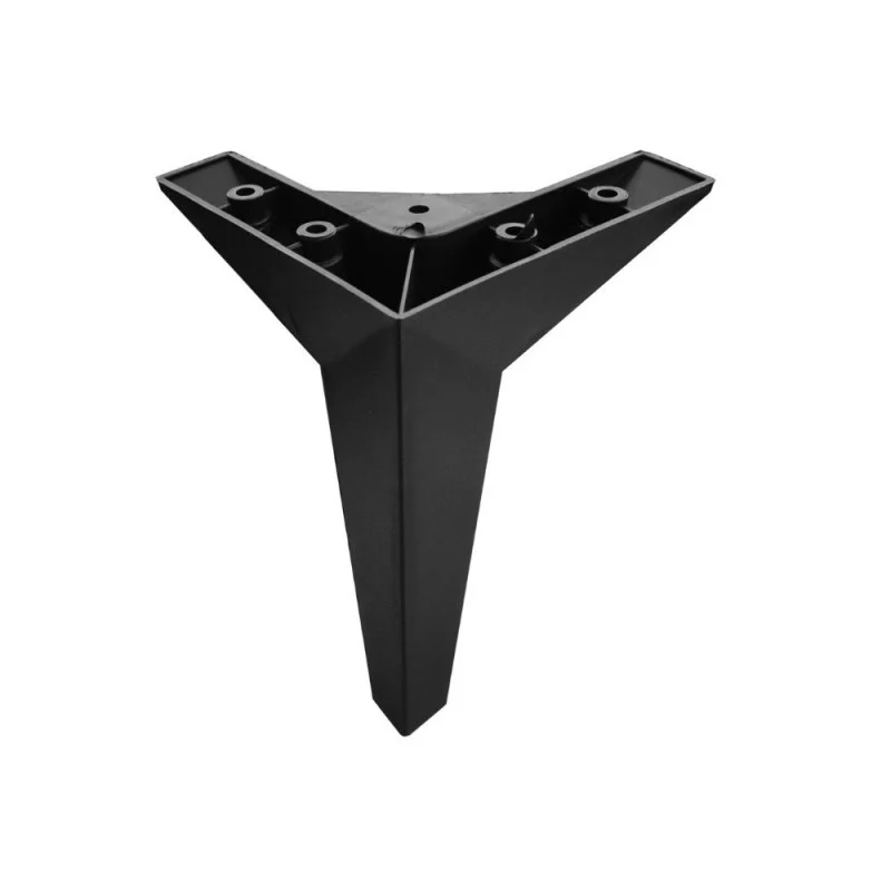 Piede triangolare per mobile in plastica nero H15 STAR15BLACK