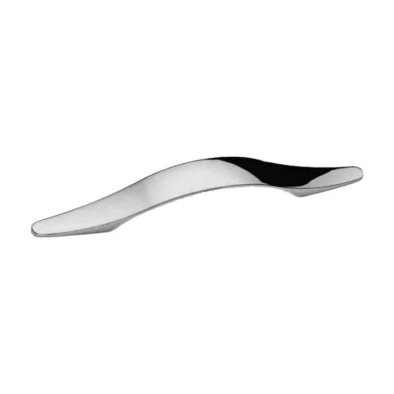 Maniglia curva acciaio cromato per mobili 128 mm Dilara