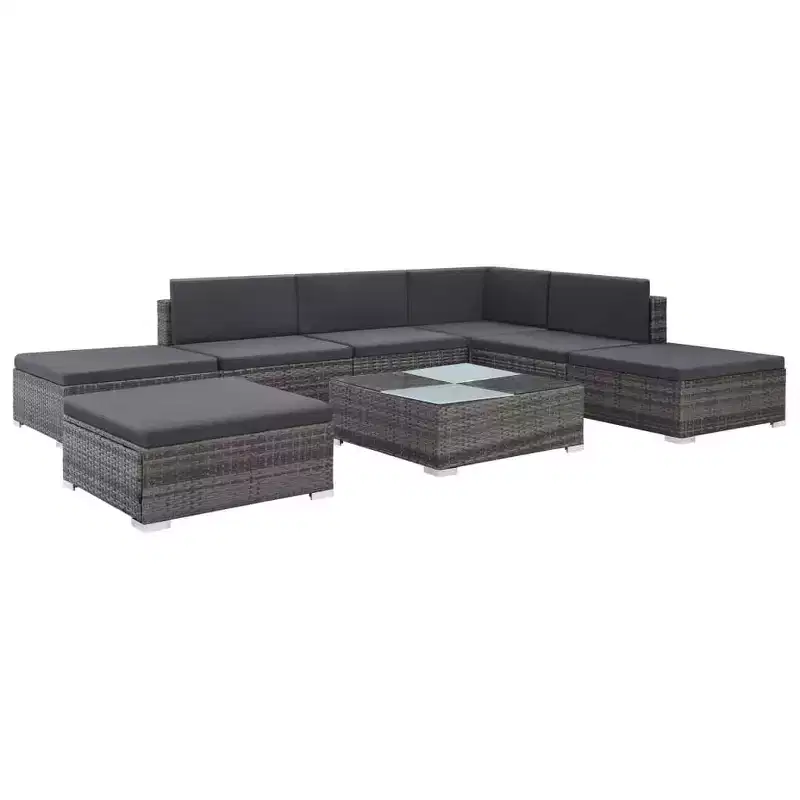 vidaXL Ensemble de canapés gris et gris foncé