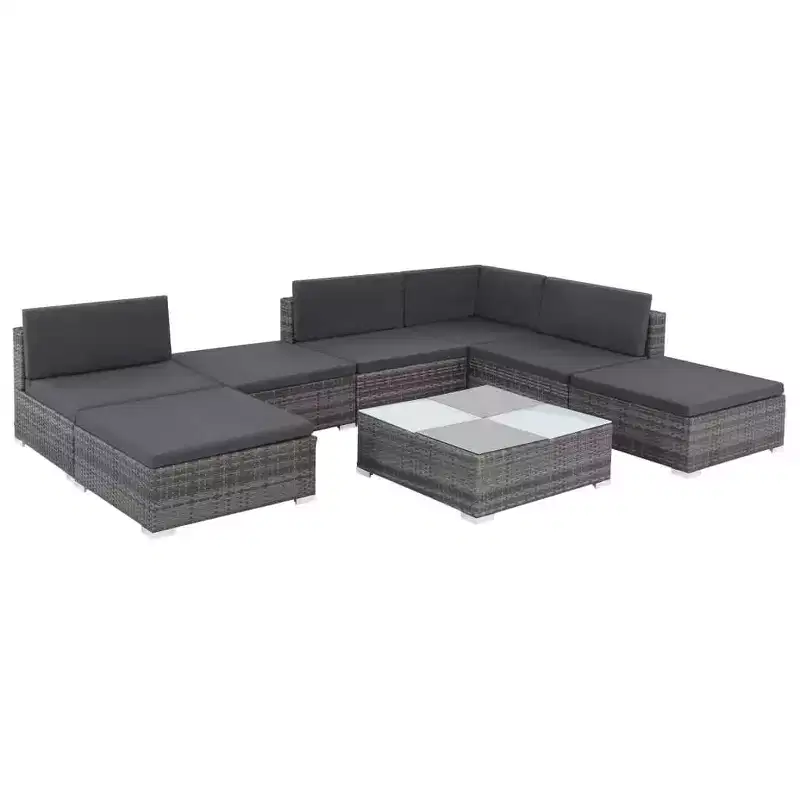 vidaXL Ensemble de canapés gris et gris foncé