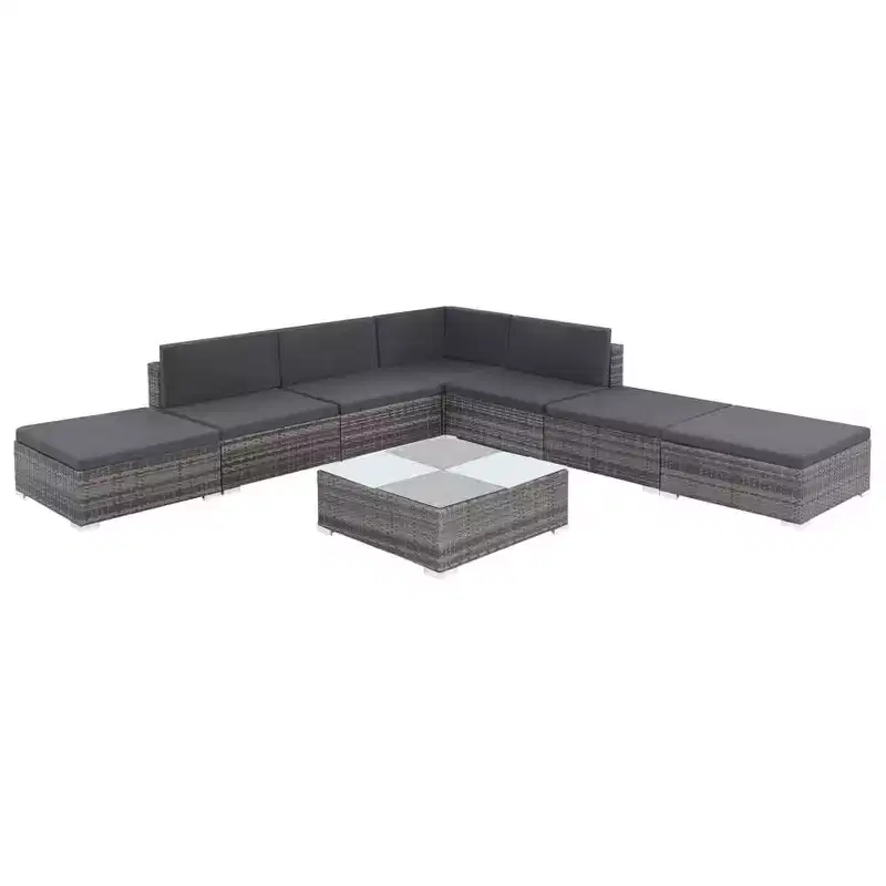vidaXL Ensemble de canapés gris et gris foncé