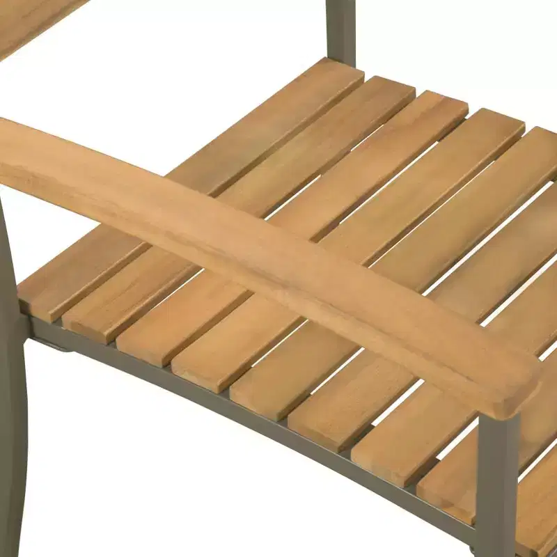 vidaXL Salon de jardin bois naturel et gris