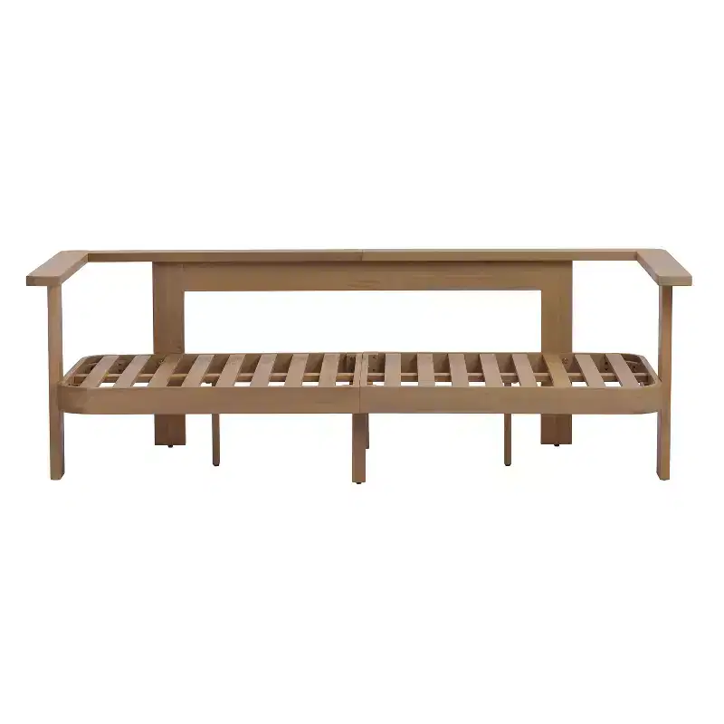 Christopher Knight Home Abena Ensemble de 4 fauteuils de terrasse modernes en bois d'acacia avec coussin et table basse à lattes