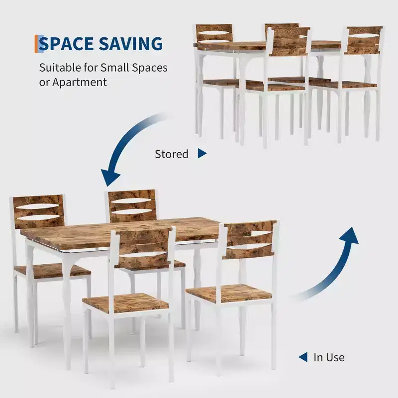Ensemble table à manger pour 4, pieds de table en spirale, sièges ergonomiques confortables, ensemble table de bar, pour petits espaces, cuisine, appartement
