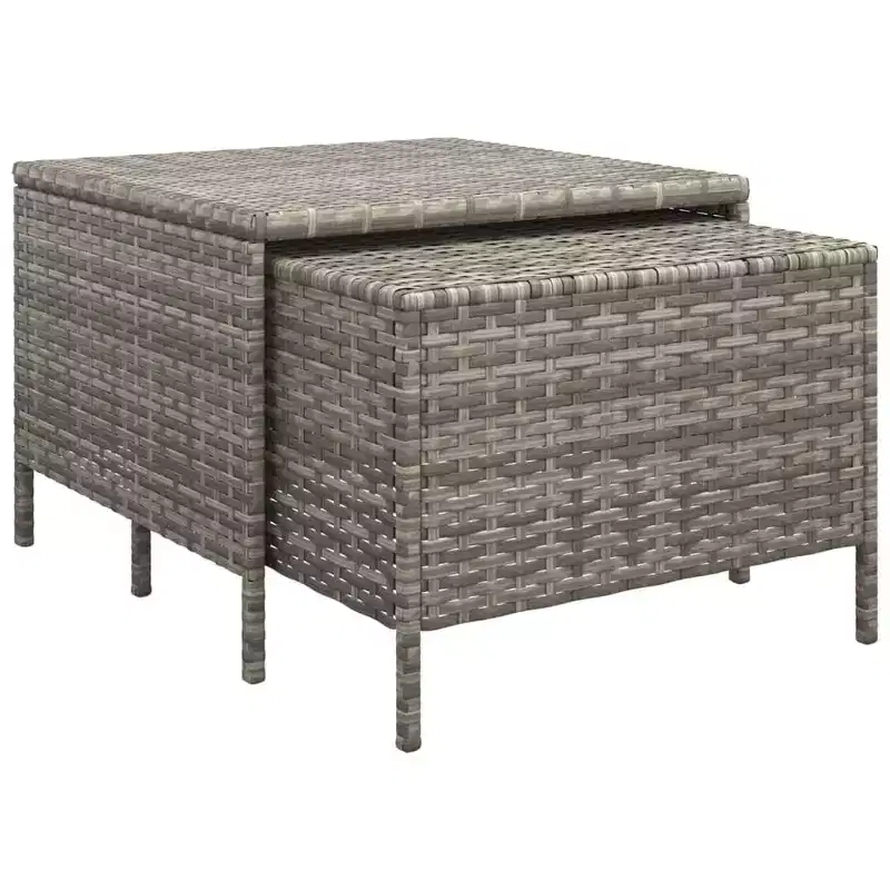 vidaXL Salon de jardin avec coussins en résine tressée 3/4 pièces