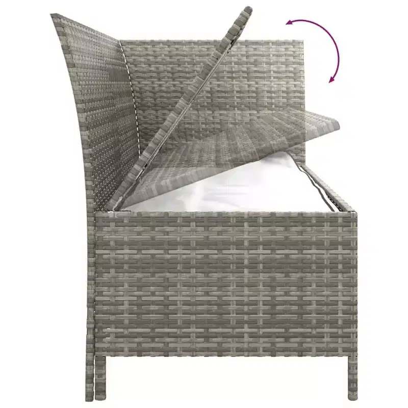 vidaXL Salon de jardin avec coussins en résine tressée 3/4 pièces