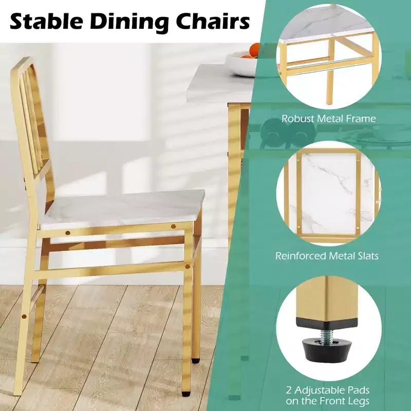 Costway Ensemble Table à Manger Rectangulaire 3 Pièces et Chaises Coin Repas en Bois avec Étagère de Rangement