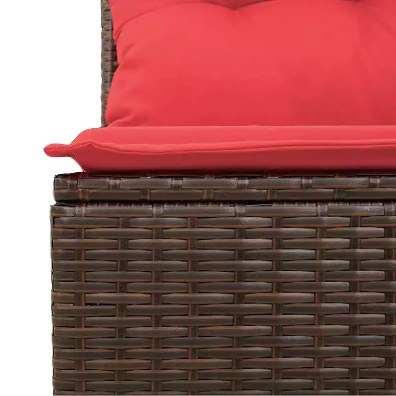 vidaXL Salon de jardin 5 pcs Marron Résine tressée