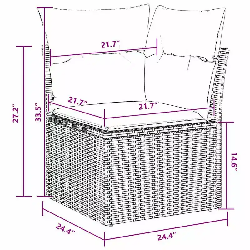 vidaXL Salon de jardin 5 pcs Marron Résine tressée