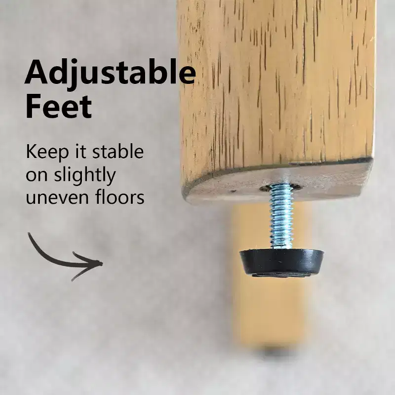 Ensemble de salle à manger extensible pour 8, table rectangulaire avec rallonges amovibles et chaises en lin sans accoudoirs, avec pieds en bois massif-Panipeachy
