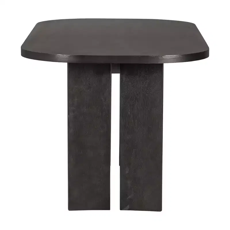 Ensemble table de salle à manger 6 pièces avec chaises rembourrées et banc, style rustique fermier, naturel/espresso-ModernLuxe
