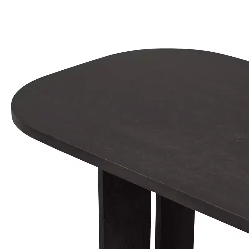 Ensemble table de salle à manger 6 pièces avec chaises rembourrées et banc, style rustique fermier, naturel/espresso-ModernLuxe