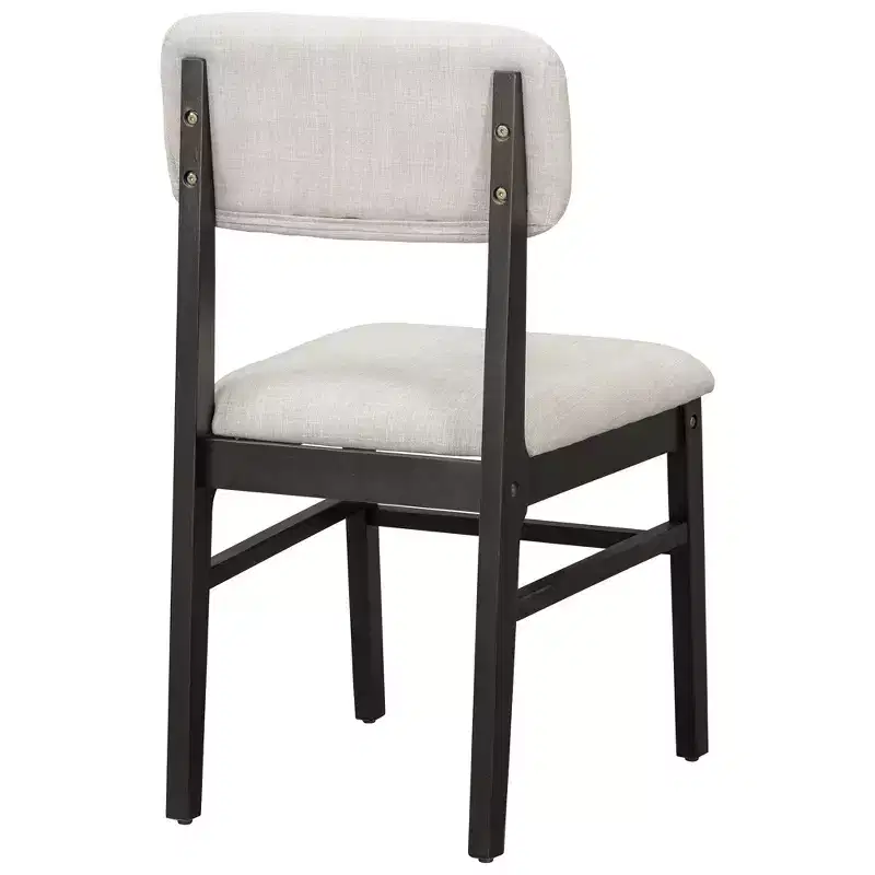 Ensemble table de salle à manger 6 pièces avec chaises rembourrées et banc, style rustique fermier, naturel/espresso-ModernLuxe