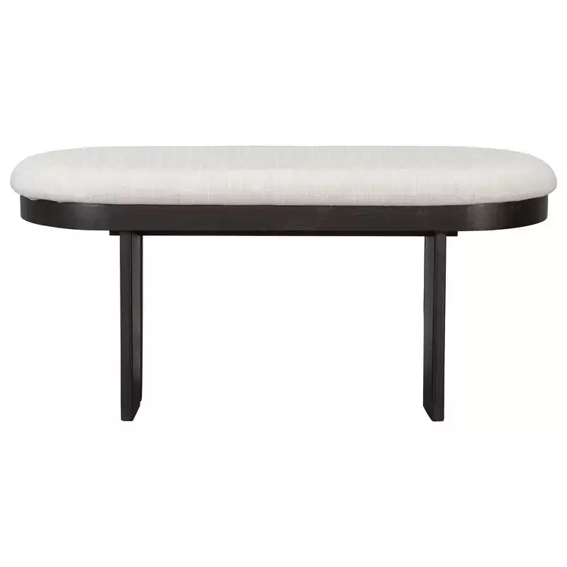 Ensemble table de salle à manger 6 pièces avec chaises rembourrées et banc, style rustique fermier, naturel/espresso-ModernLuxe