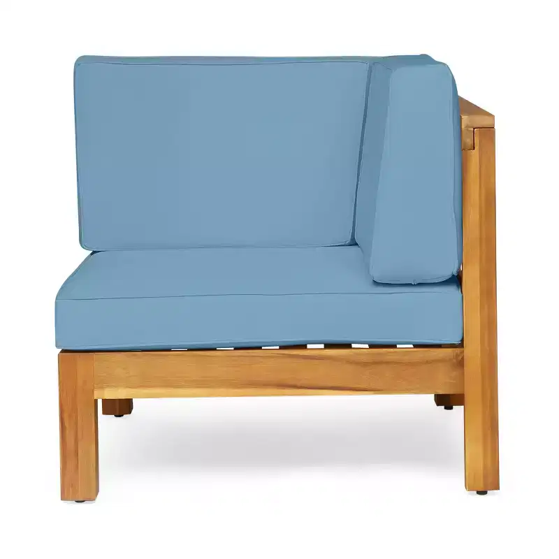 Christopher Knight Home Brava Ensemble de conversation d'extérieur 4 places en bois d'acacia avec coussins