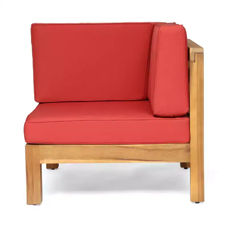 Christopher Knight Home Brava Ensemble de conversation d'extérieur 4 places en bois d'acacia avec coussins