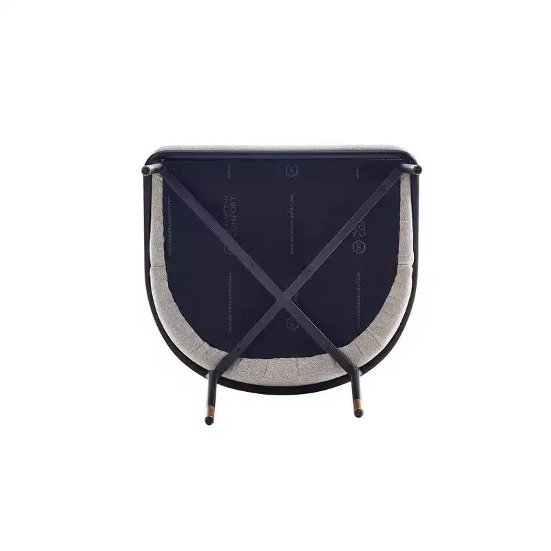 Manhattan Comfort – Ensemble repas rond Hathaway and Flor 5 pièces de 120 cm