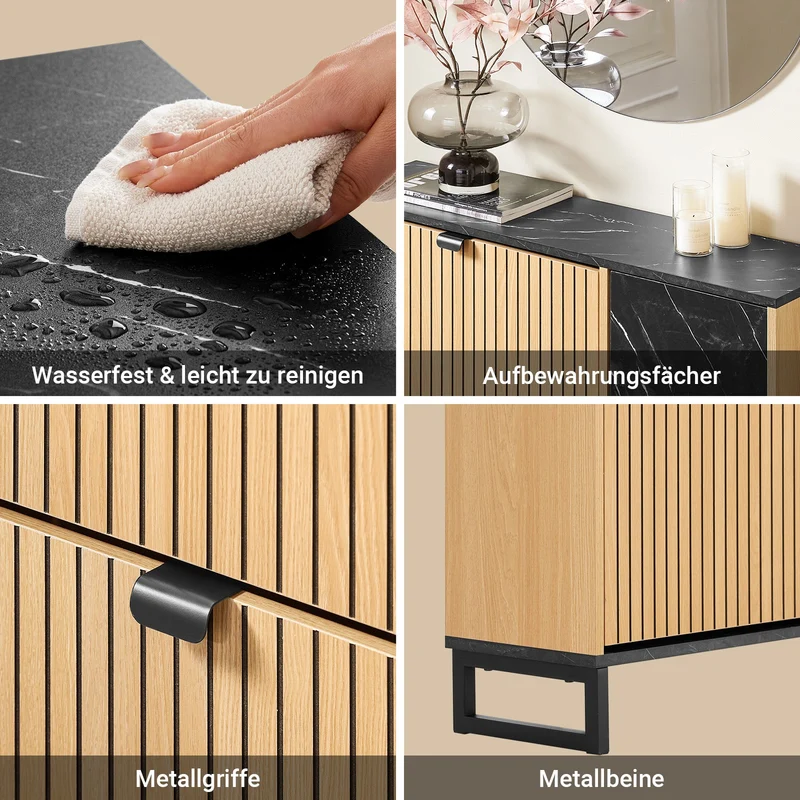 SoBuy | Schuhschrank Schmal | 2 Klappen | Schuhkipper | Schwarz | 90x88x24 cm | FSR203-N