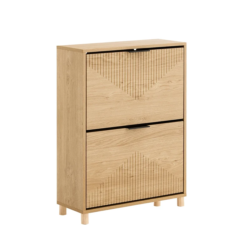 SoBuy | Schuhschrank Schmal | Schuhkipper | Schuhregal | B60xH83xT24 cm | FSR200-II-N